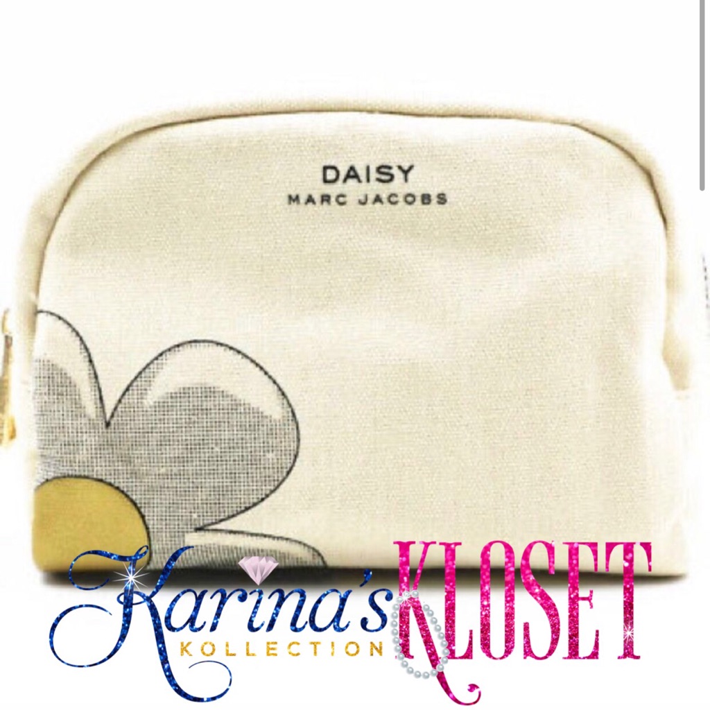 Daisy Marc Jacobs Cosmetics Bag Ivory Cream Marc Jacobs Cosmetics Pouch